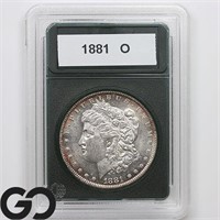 1881-O Morgan Silver Dollar, BU+, Bid: 90
