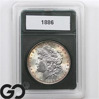 1886 Morgan Silver Dollar, Near Gem BU, Bid: 83