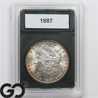 1887 Morgan Silver Dollar, Near Gem BU, Bid: 83