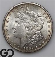 1891-S Morgan Silver Dollar, BU+, Bid: 300