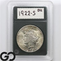 1922-S Peace Dollar, BU, Bid: 65