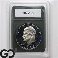 1972-S Eisenhower Dollar Proof, Silver, Bid: 16