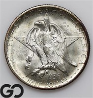 1936-S Texas Commemorative 50c, Gem BU+, Bid: 270