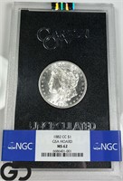 1882-CC Morgan Silver Dollar, NGC MS62, GSA Hoard