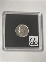 1942 silver Mercury dime