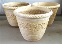Garden Planter Pots-  Scrolling Design Ceramic (3)