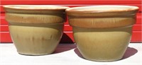 Glazed Ceramic Planter Pots (2)