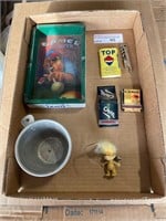 Camel ashtray and assorted collectibles