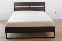 IKEA QUEEN BED FRAME WITH HEAD BOARD & MATTRESS