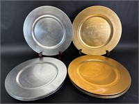 Pair of Holiday Time Four Pack of Charger Plates