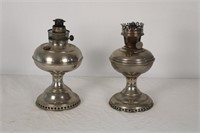 ANTIQUE ALADDIN AND B&H OIL LAMPS