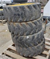 (4) Skid Steer Tires w/Rims