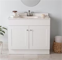 36"White Single Sink Bathroom Vanity (read info)