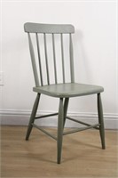 ANTIQUE CHAIR WITH GREEN PAINT