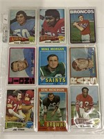 9- 1970’s Football cards