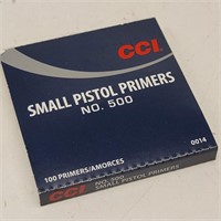 (100) CCI Small Pistol Primers No. 500