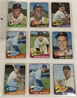 9-1965 Baseball cards Low grade