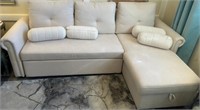 N - SOFA W/ EXTENSION & TOSS PILLOWS