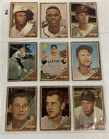 9-1962 Baseball cards  low grade