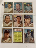 9-Topps Baseball cards low grade