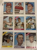 9- 1966 Baseball cards  low grade