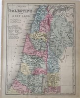 Map of 1875 Palestine / Holy Land
