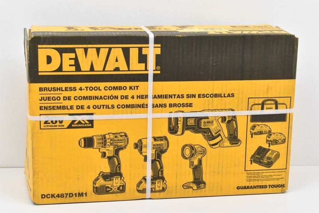 DeWalt 20V 4 Tool Brushless Combo Kit NIB
