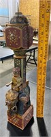 Vintage Hand Carved/Painted Elephant Pillar