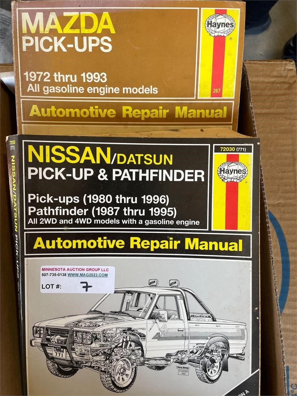 Nissan/Mazda repair manuels.