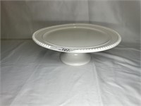 Portugal footed stoneware cake stand