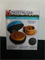 New Nostalgia mini snowman waffle maker