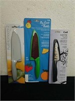 Three new kitchen knives