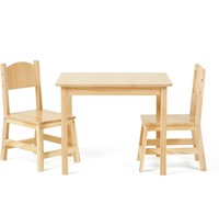 WOODEN TABLE AND CHAIR SET