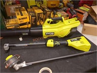 RYOBI Cordless Leaf Blower and String Trimmer