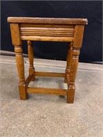 Short wooden foot stool