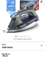 Pre-owned PurSteam Steam Iron for Clothes 1800W