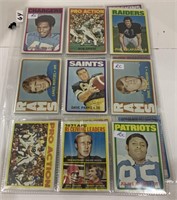 27- 1972  Football  cards