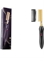 New Gold Plated Heated Styling Comb Electric Hot