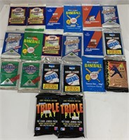 20- unopened packages of baseball cards