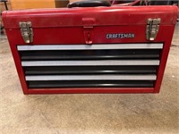 Craftsman tool box with drawers, assorted tools