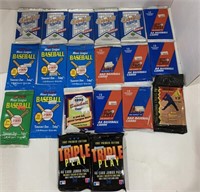 20-  unopened packages baseball  cards