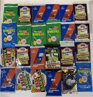24-unopened packages of baseball cards