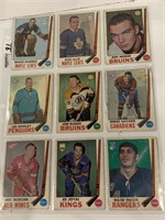 9- 1969/70  Hockey cards. Low grade
