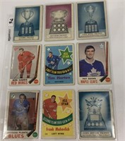 9- 1969/70  Hockey cards low grade