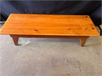 Low wood bench