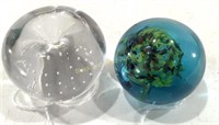 Blue Day & Clear Apple Paper Weight