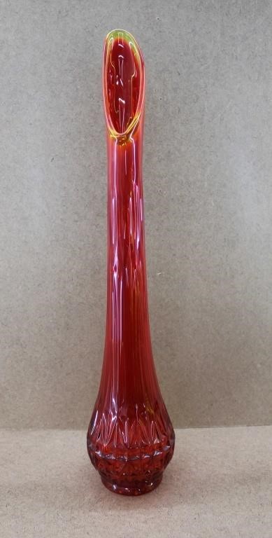 MC Viking LE Smith Red Swung Glass Vase