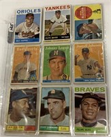 18- 1950/60’s. Baseball cards Low grade