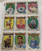 6- 1971/72 Hockey cards