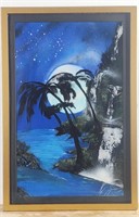 16.5" x 24.5" Framed Tropical Painting